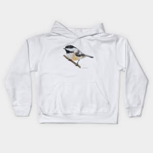 Chickadee drawing 5 Kids Hoodie